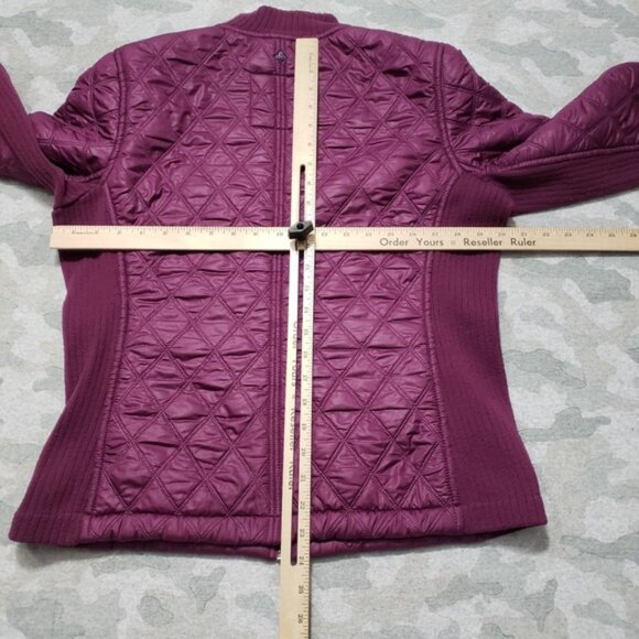 Prana Jacket Womens Large Purple Full Zip Outdoors Diamond Quilted - Picture 7 of 12